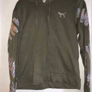 Size Small PINK hoodie with Sequins!